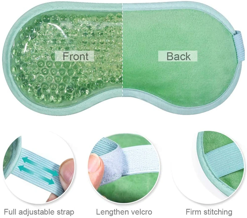Reusable Freeze Ice Eye Mask Cooling Patch Hot Cold Gel Beads Eye Mask