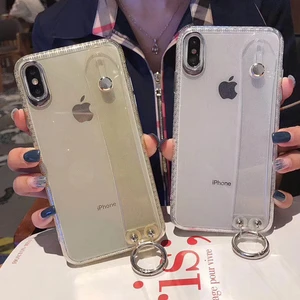 Glitter Transparent Phone Case Samsung S10 Plus iPhone X XR