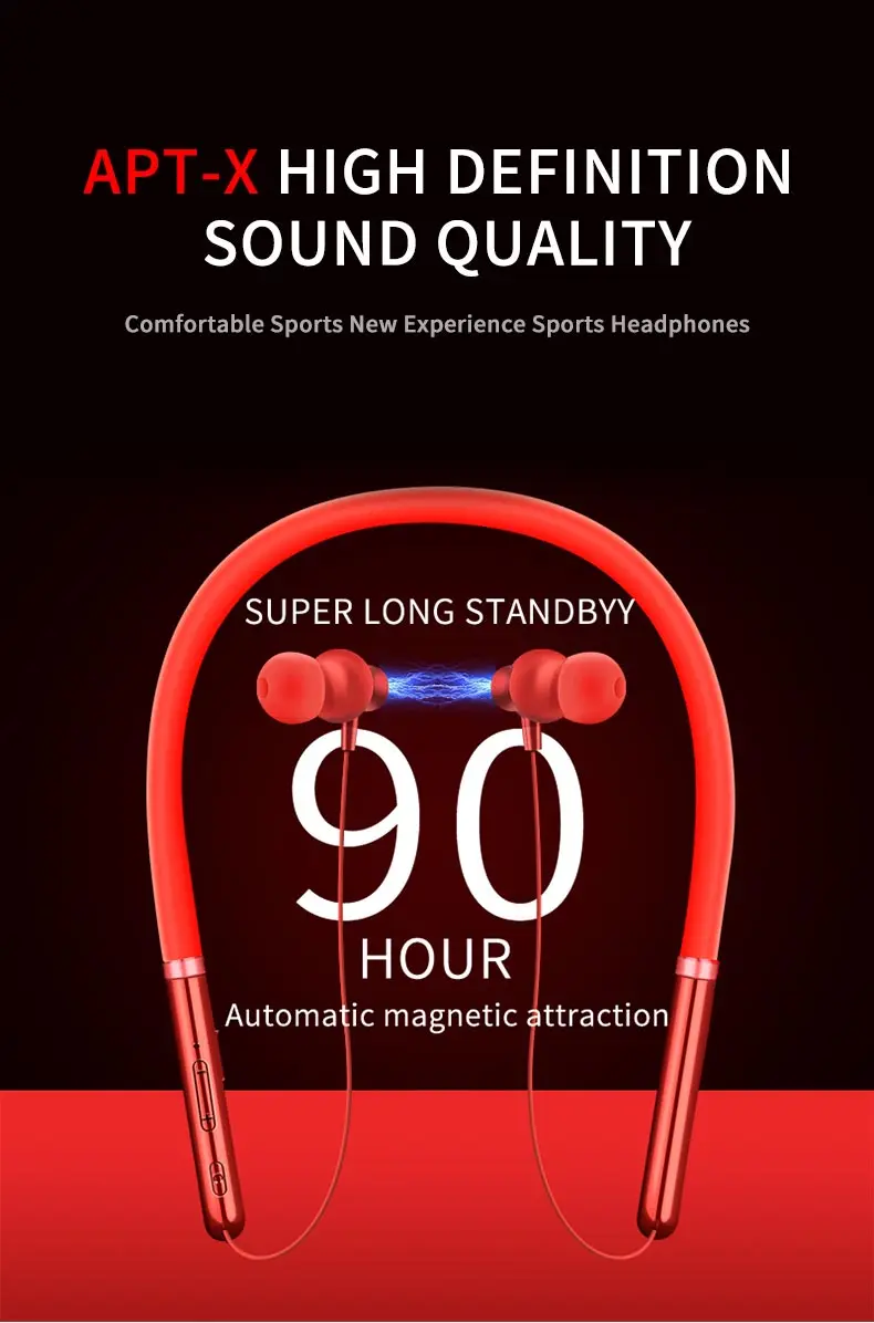 High quality wireless bluetooth ear hook TWS sports neckband Bluetooth headset sport earbuds - ANKUX.COM