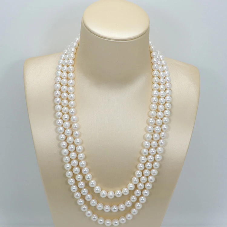 

Fengzuan jewelry Hot selling perfect white pearl strand necklace AAA 3mm -12mm natural freshwater pearls for jewelry making