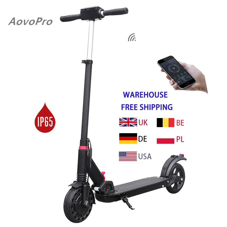 

Aovopro Europe Warehouse Drop Shipping 7.8Ah Battery 20Km Range Waterproof 8inches Foldable Electric Scooter Electric Adult