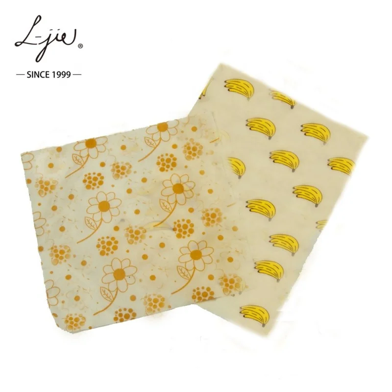 

Beeswax Food Wraps 3pcs/set No Synthetic Wax or Chemicals Holds for Up to a Year Sustainable and Reusable Keep Fresh cloth