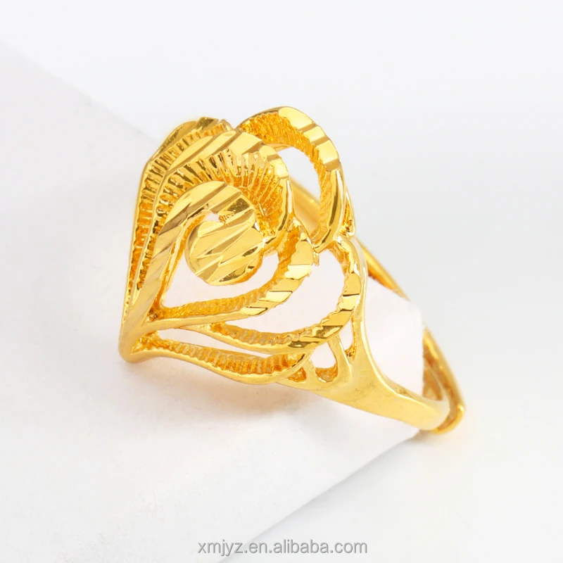 

Live Source Women's Rose Heart-Shaped European And American Fashion Open Ring Geometric Ring Female Ins Does Not Fade