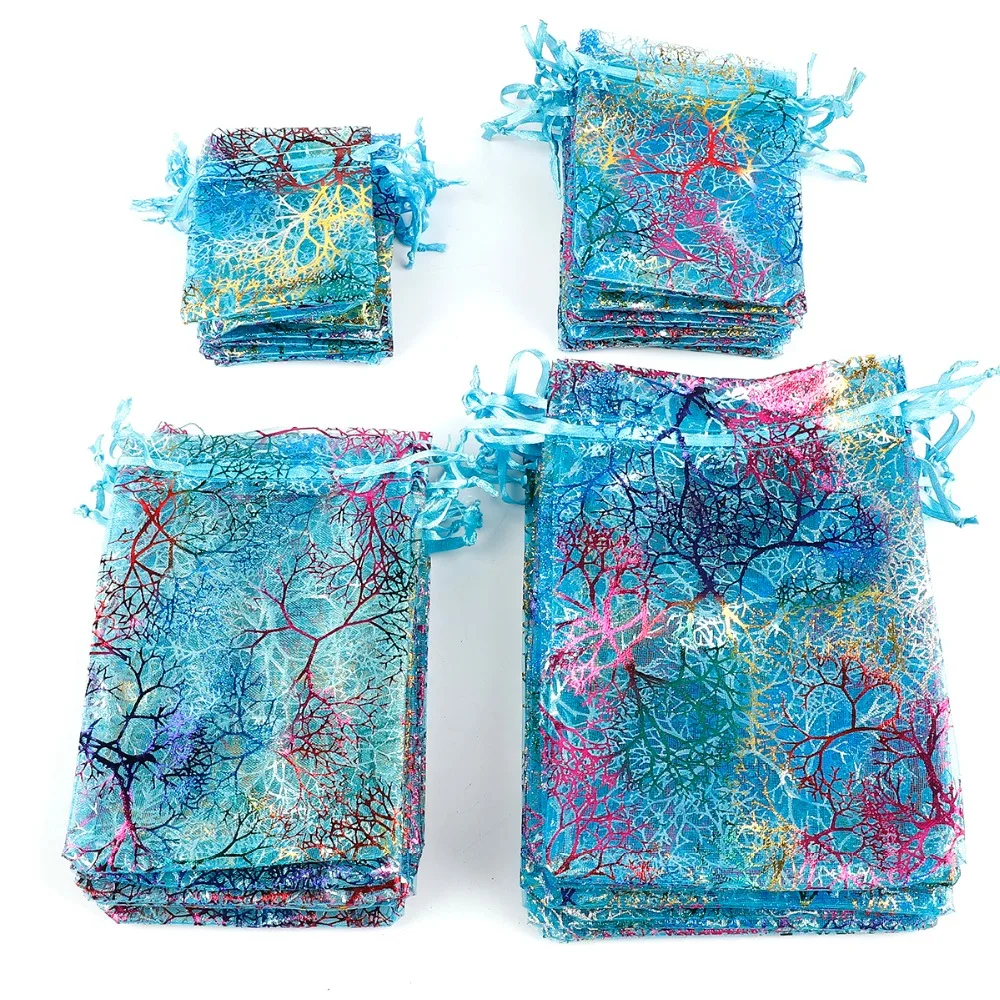 

9x12cm Colorful Organza Bags Wedding Favor Gift Packaging Bags Jewelry Drawstring Pouch Bags