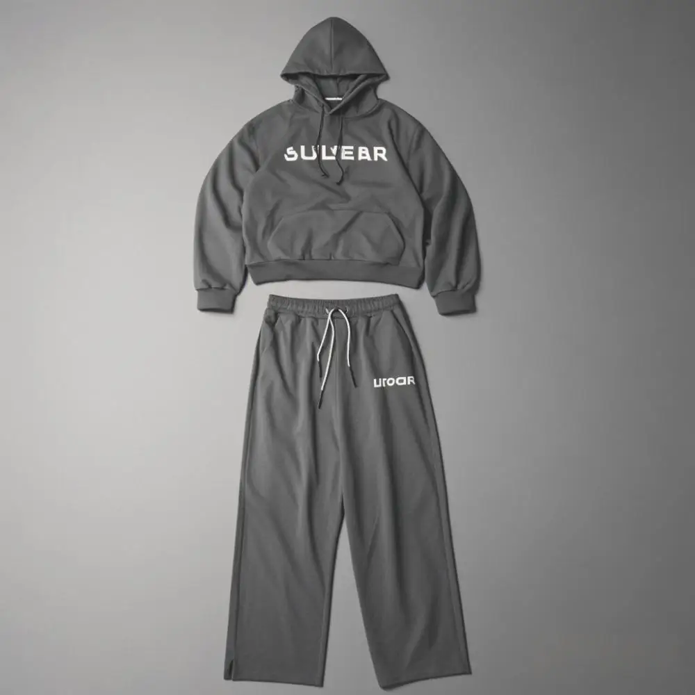 Men Clothes Manufacturer Puff Print Oversized Custom Hoodie and Sweatpants Jogger Sweat Pants Set Unisex Men'S Baggy Tracksuit