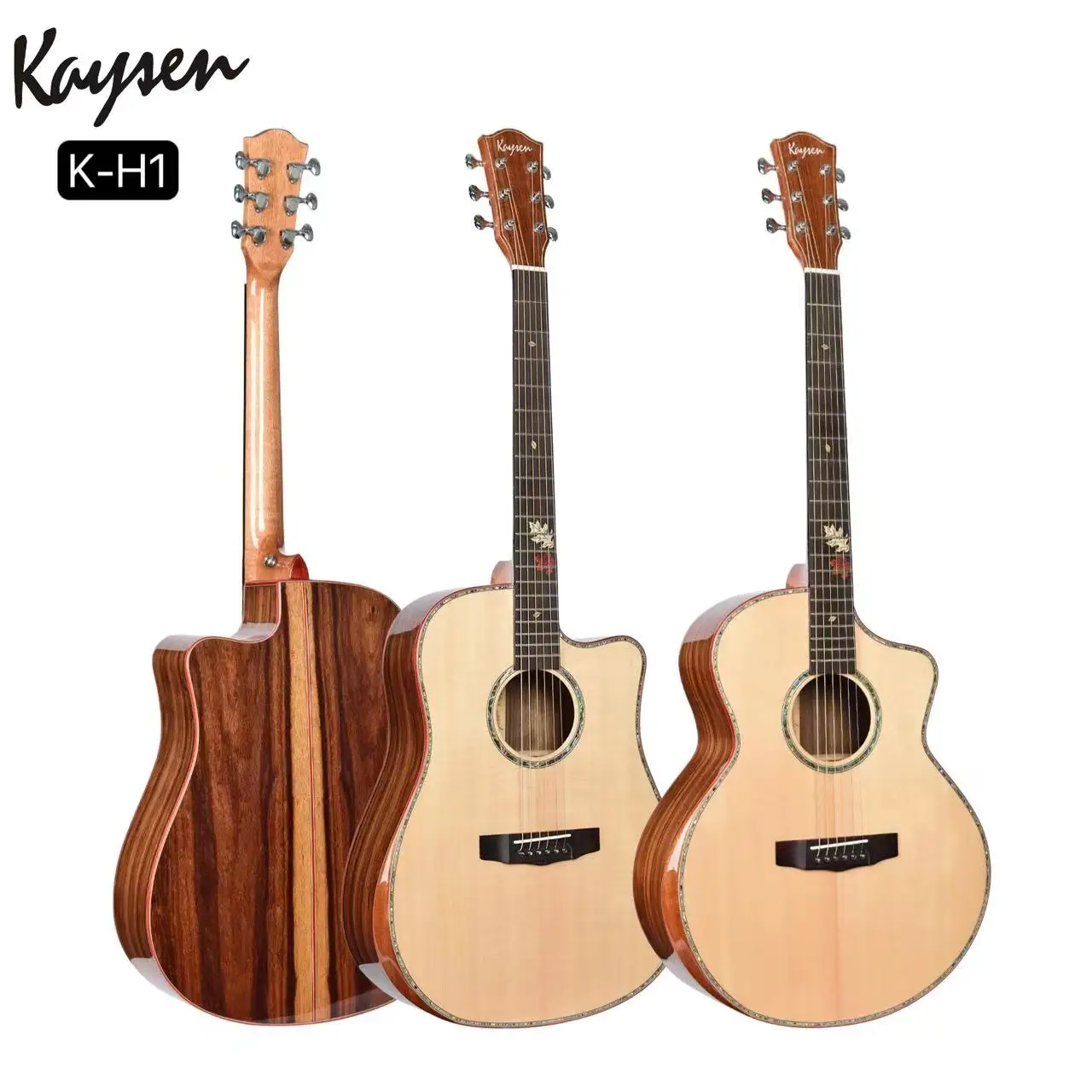 High-end Solid Spruce Top Santos Back&side Glossy 41 Inch Acoustic Guitar with Armrest