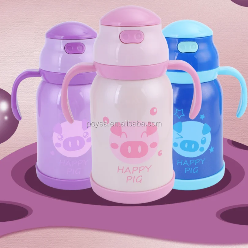 Newly Children's Thermos Water Bottle For Baby Stainless Steel Double