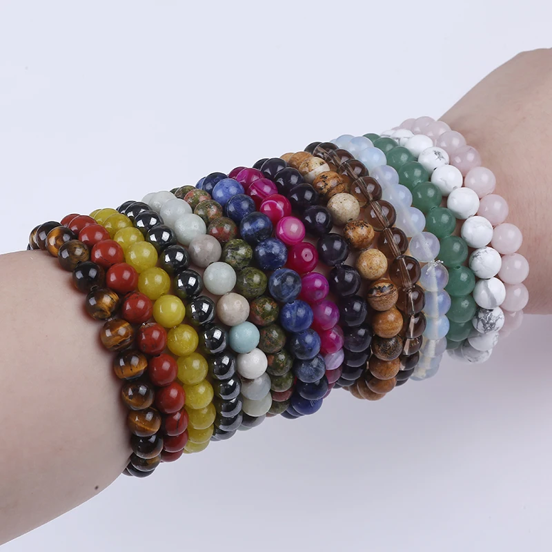 

Power nature stone bead bracelets men bracelet