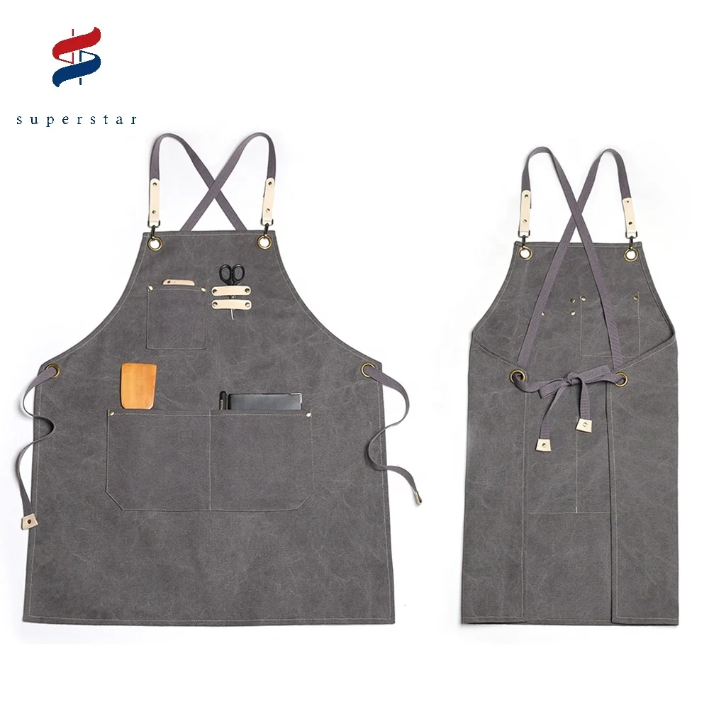 

Flower gardening design work apron and Double sided color apron 2 pockets