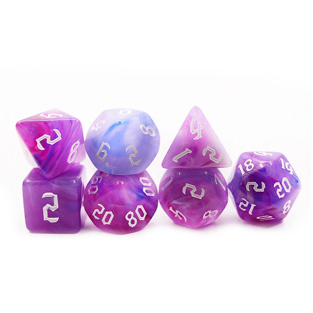 

Custom 7pcs DND Dice Set MTG Dungeons and Dragons D&D RPG D20 Polyhedral Math Board Game Pathfinder Acrylic dice