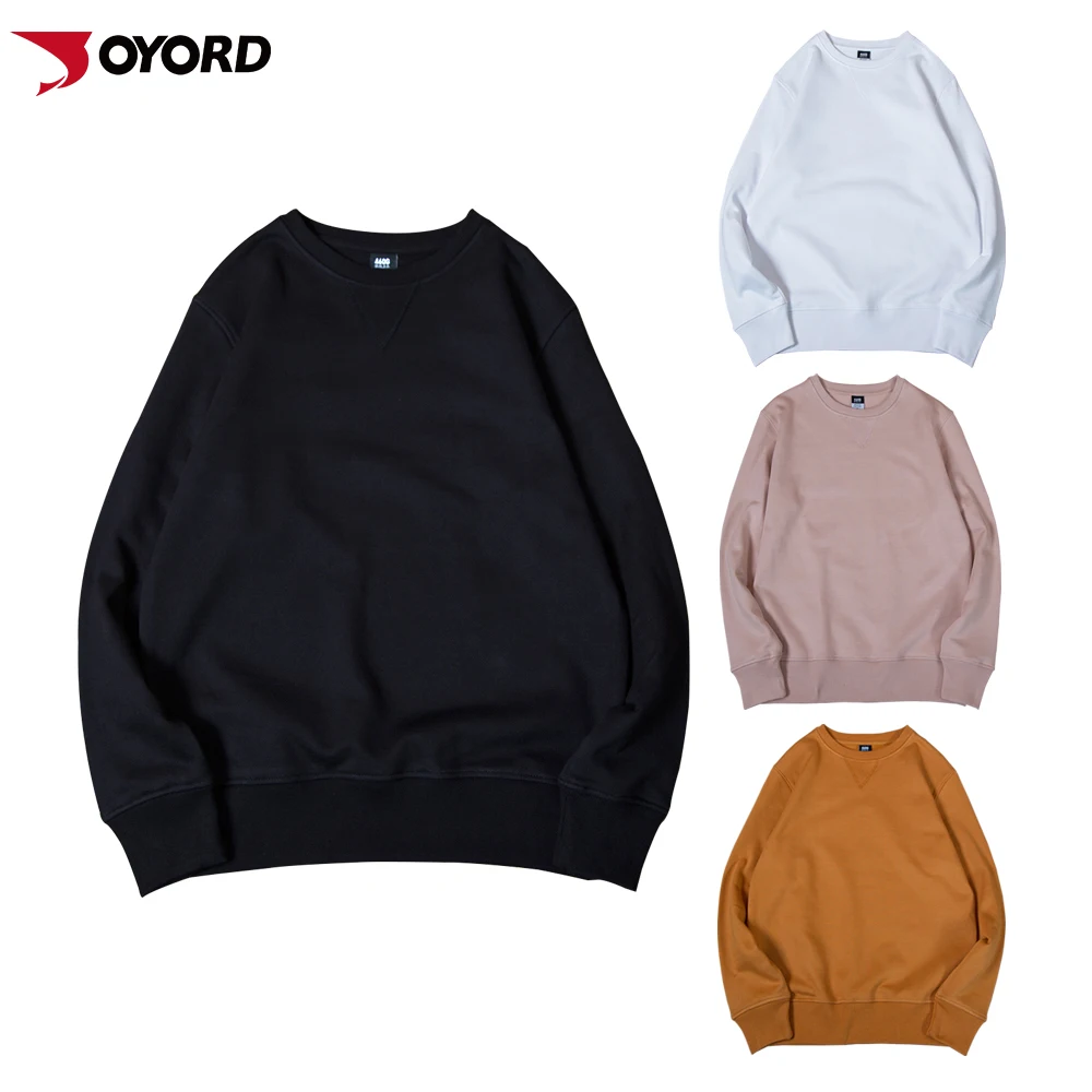 

100% Cotton 460g Knitted Sweatshirt Blank Wholesale Crewneck