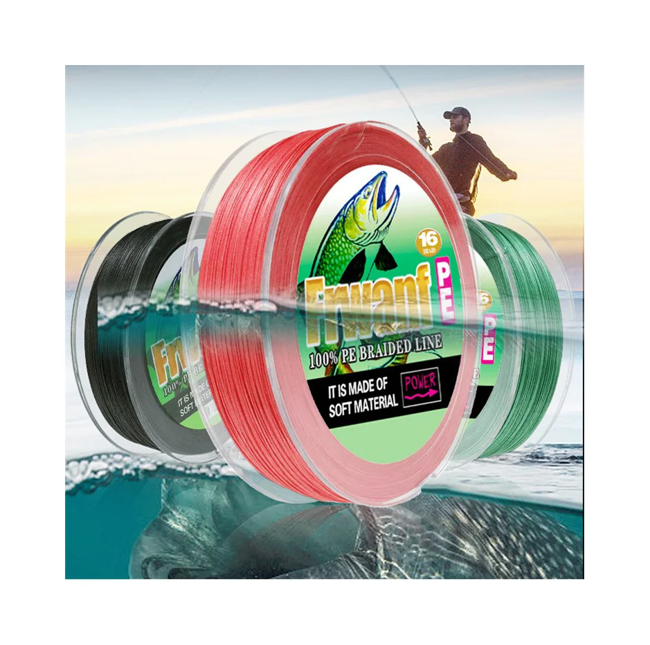 

Strong Power Zero Stretch Durable 100 m 16 Strands Braided PE Fishing Leader Line for Outdoor Activities