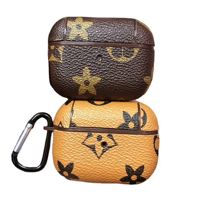 

2021 Protective Luxury Brand Pu Leather Soft Cover Leather For Airpods Case For airpods pro covers
