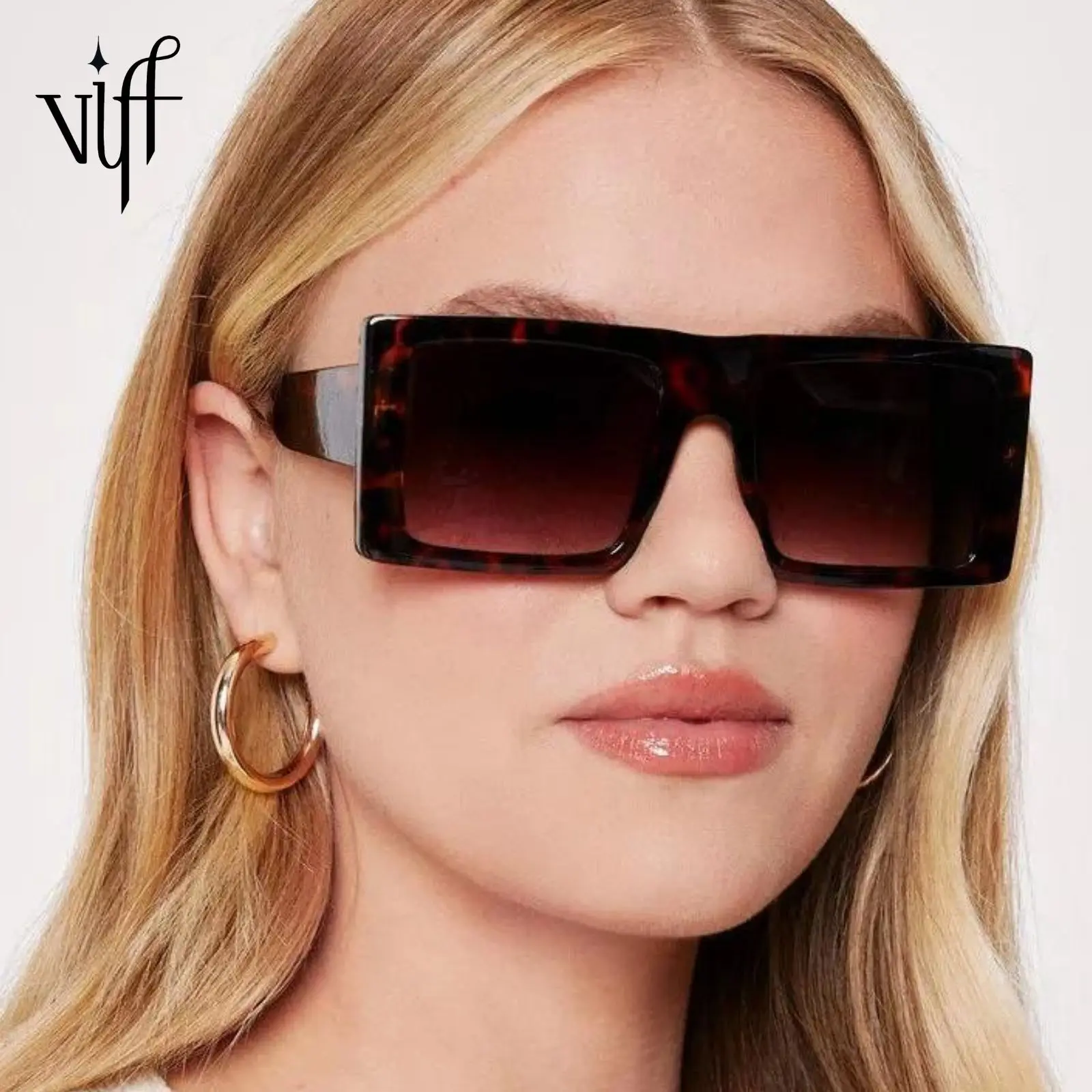 

VIFF HP20616 Wholesale trendy luxury square custom vintage oversized fashion mens shades sun glasses newest 2021 women sunglass