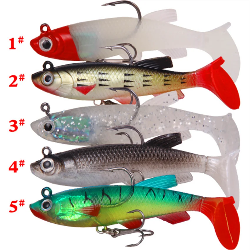 

8.5cm 13g PVC artificial carp fish lure swim bait, 5 colors