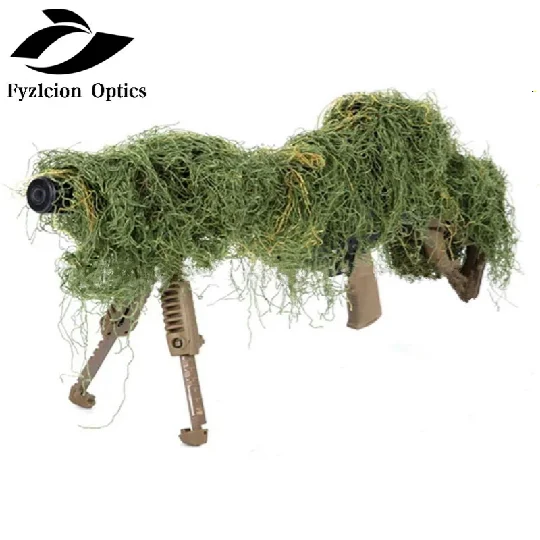 

Hunting Rifle Wrap rope grass type Ghillie Suits Gun stuff Cover For camouflage Yowie Sniper Paintball hunting clothing thicker, Green camouflage/desert camouflage/white snow/4 color camouflage