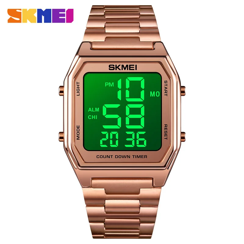 

Top Brand SKMEI Men Digital Sport Watches Luxury 2 Time Countdown Stopwatch Fashion LED Electronic Wristwatch Male Reloj Hombre