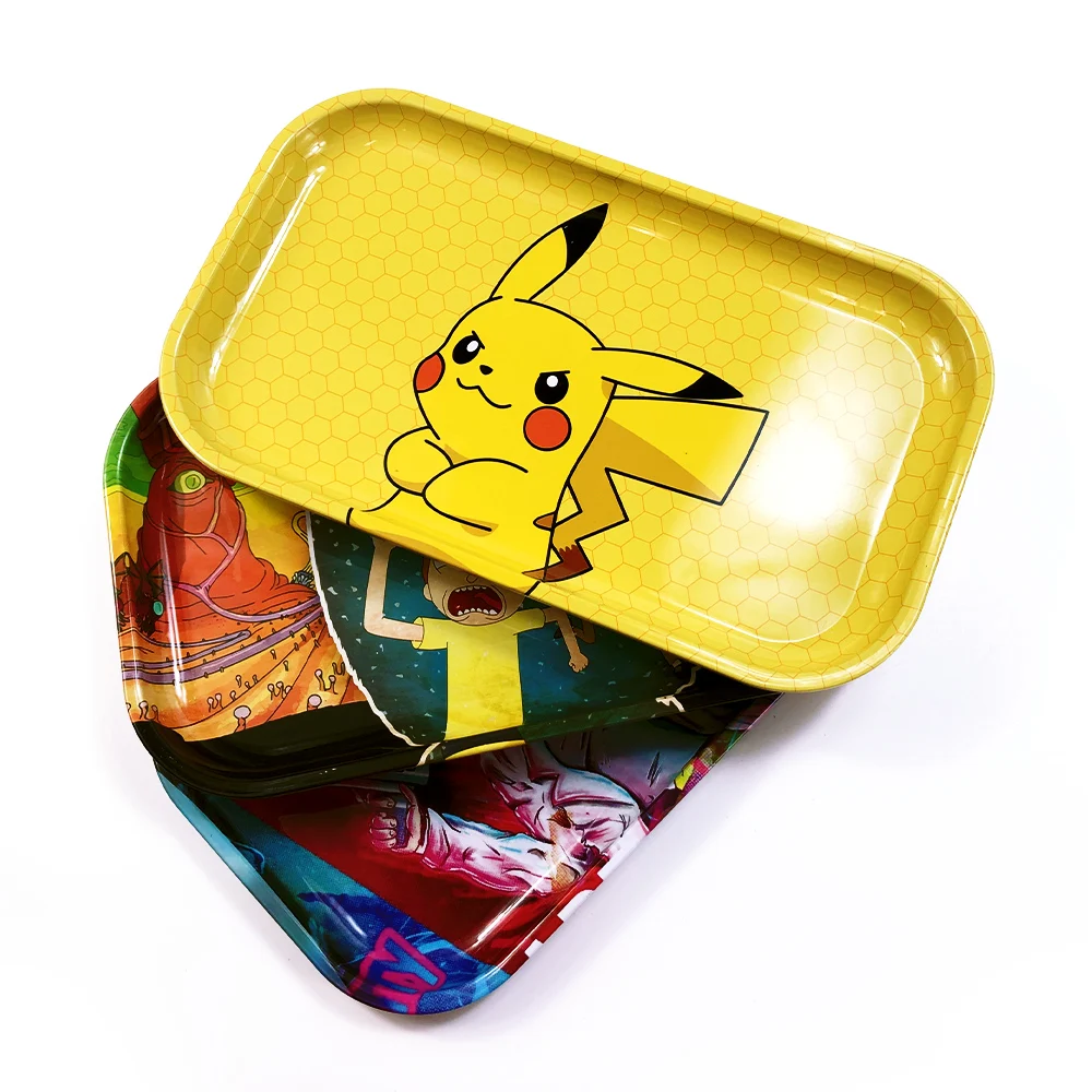 

wholesale custom Metal rolling tray tobacco tin raw ralling trays sets