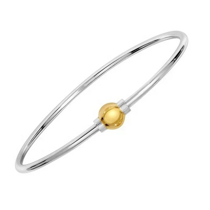 

925 Sterling Silver 8mm 10mm Ball Screw Bangle Threaded Bracelet