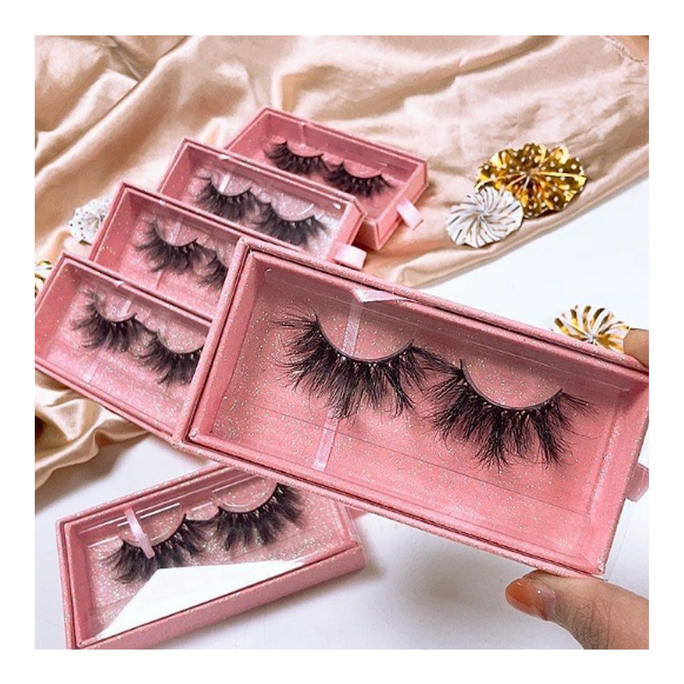 

Hot lash styles lashes3d wholesale vendor 25mm mink eyelash packaging box, Black color