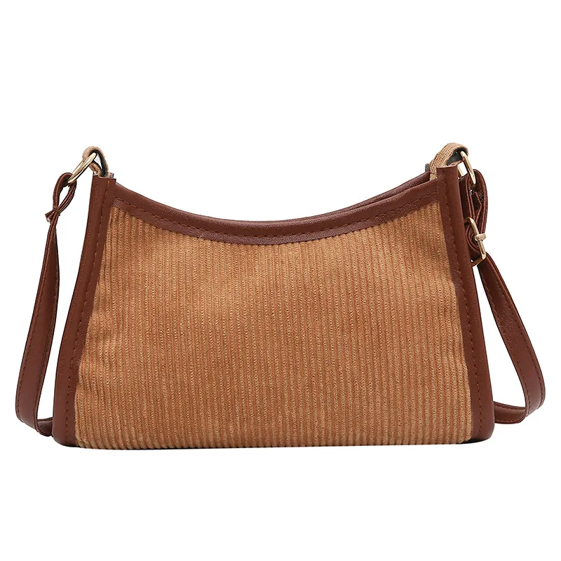 

SP649 2021 Retro Women Small Messenger Bag One-shoulder Corduroy Underarm Bag Wholesale, Multi colors