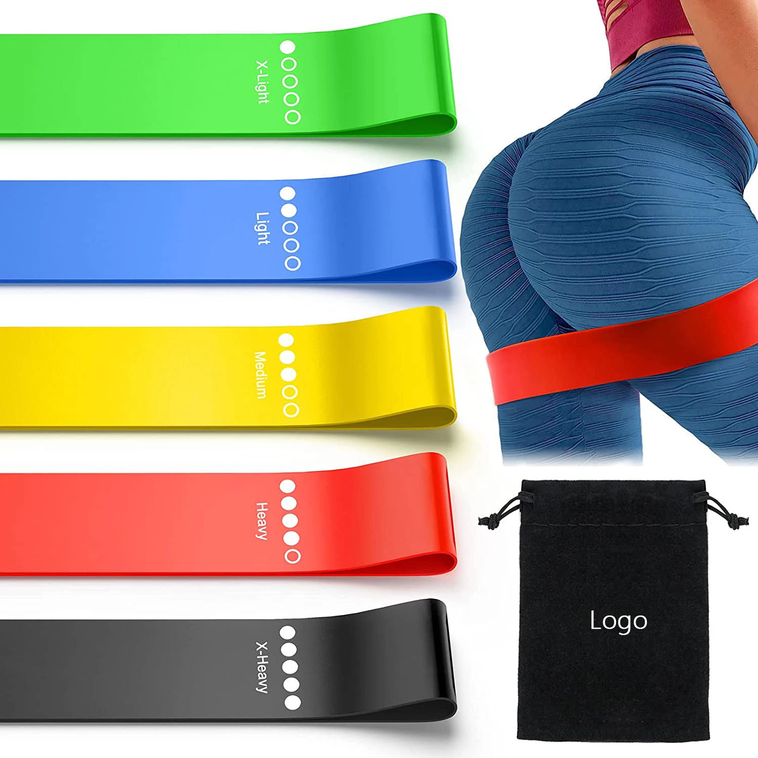 

Custom Logo Eco-friendly Rehabilitation Training Exercise Stretch Latex Loop Resistance Band, Yellow,blue,red,black,green,purple,orange,green or customized