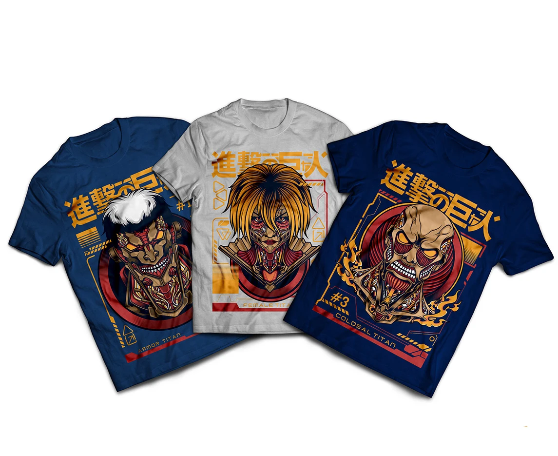 

2021 Harajuku Man Attack On Titan T Shirts Tops Design Cotton Black Short-Sleeved Aesthetic Japanese Anime, Picture shows