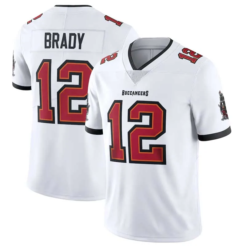 

New Style Wholesale Cheap China Tampa Bay Stitched American Football Jerseys Custom Buccaneer Team 12 Tom Brady 13 Mike Evans, White, black, yellow, orange, blue, gray, red, purple