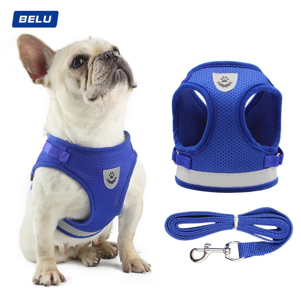 

Hot Sale Pet supplies Wholesale Custom pet harness Breathable Mesh Nylon Reflective Dog Harness