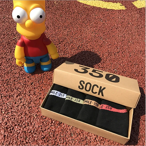 

Fashion ankle chaussette men 350 calcetines with box ankle medias man socks