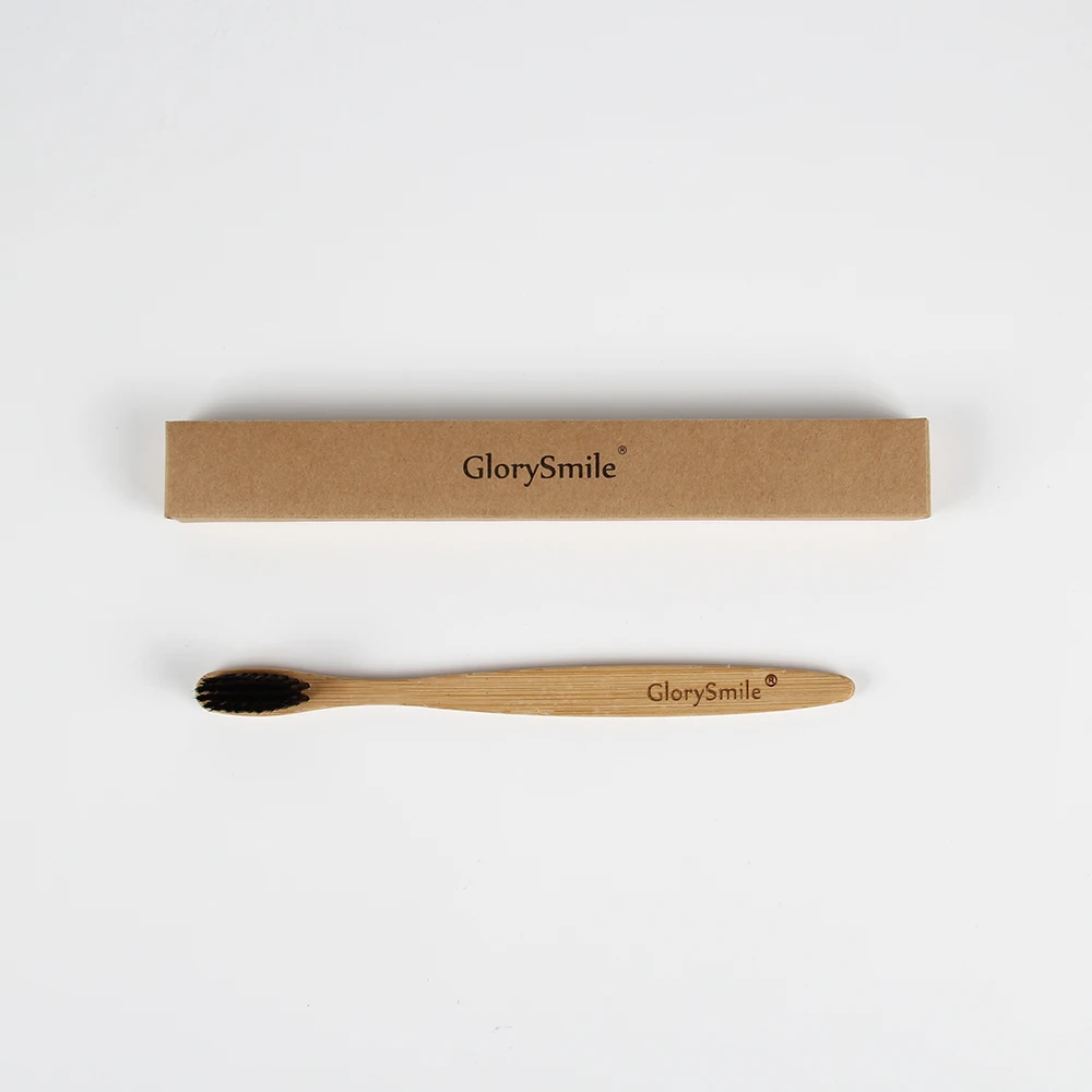 

Biodegradable Natural Wood Handle Hotel Adult Charcoal Bamboo Toothbrush