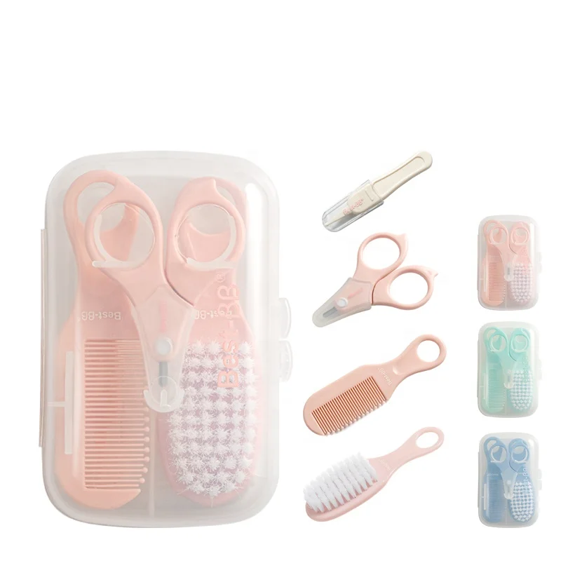 

Eliter Amazon Hot Sell In Stock 4 In 1 Baby Brush And Comb Sets Manicure Brush Baby Grooming Kit Babi Groom Kit