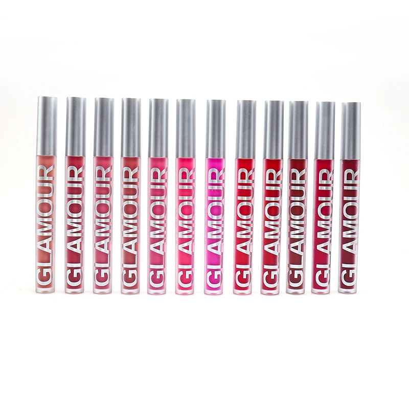 

12Pcs Set Mini Waterproof Long Lasting Liquid Lipgloss set Matte Private Label Box Set Lipgloss