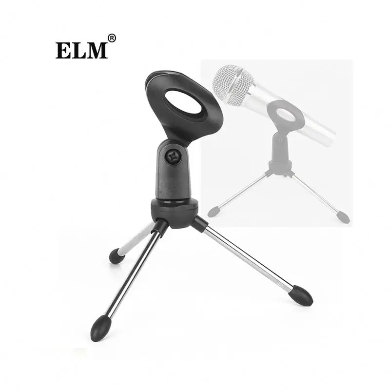 

Smartphone Tripod Plastic Stand Microphone, Black