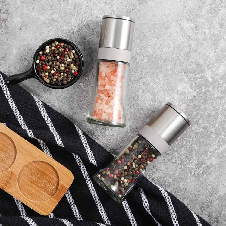

CHINAGAMA Kitchen Tools Stainless Steel Himalayan Pink Salt and Pepper Mill Grinder Set Spice Grinder, Customer requested
