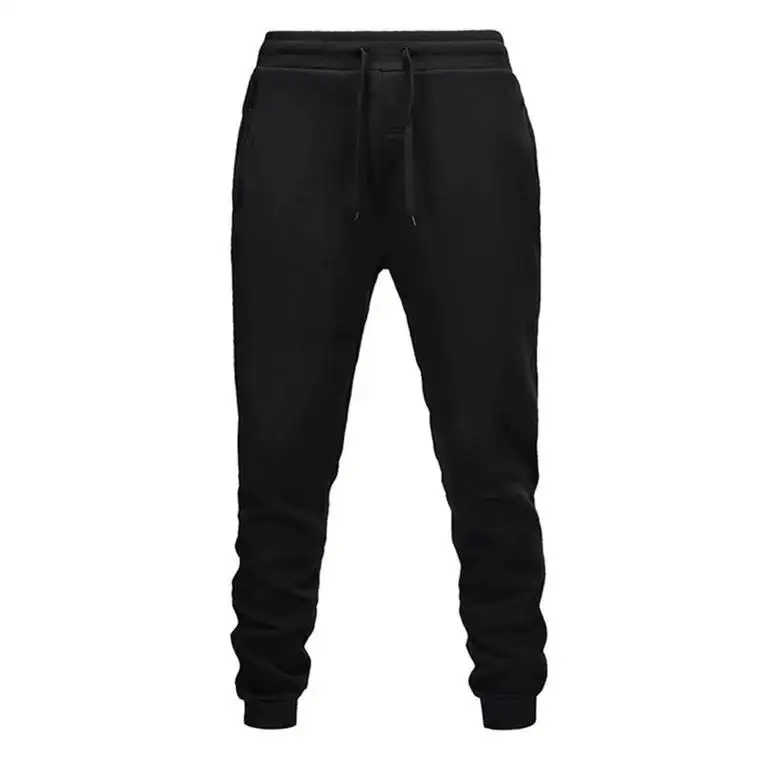 Wholesale slim fit fleece logo custom blank mens unisex sweatpants