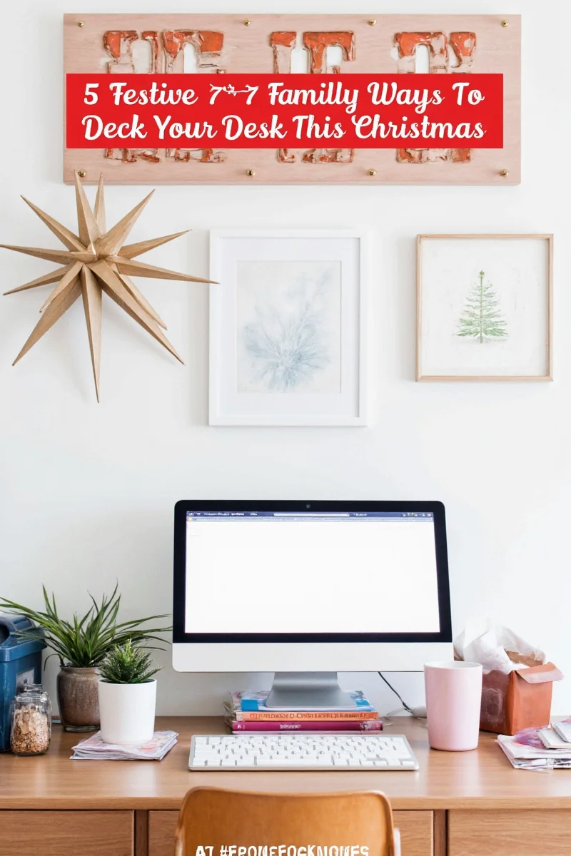 Stackable holiday decorations on a small desk