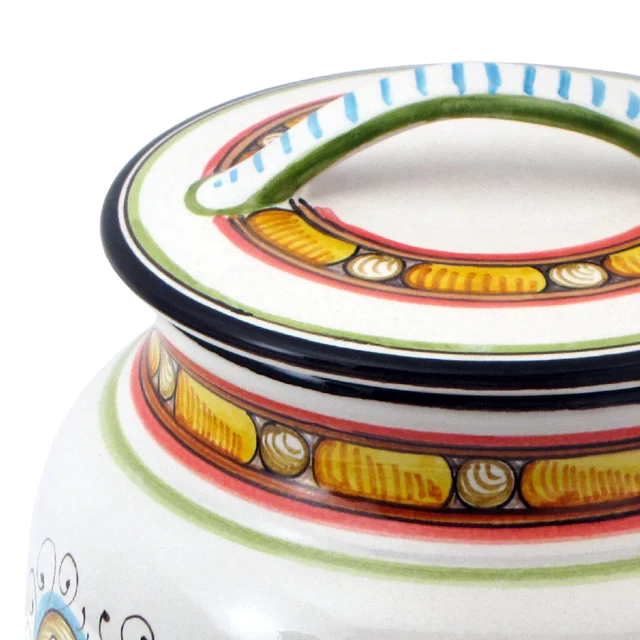 
Italian handmade pottery jar for cookies ceramic jars with lid made in Italy 