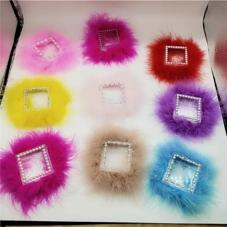 

customized logo fur eyelash packaging box square mixed color red purple pink beige false eyelashes case box