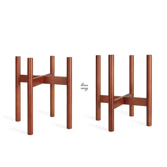 

Mid Century Plant Stand Wooden Stand For Plants Modern Indoor Plant Stand, Natural wood or as your requirement
