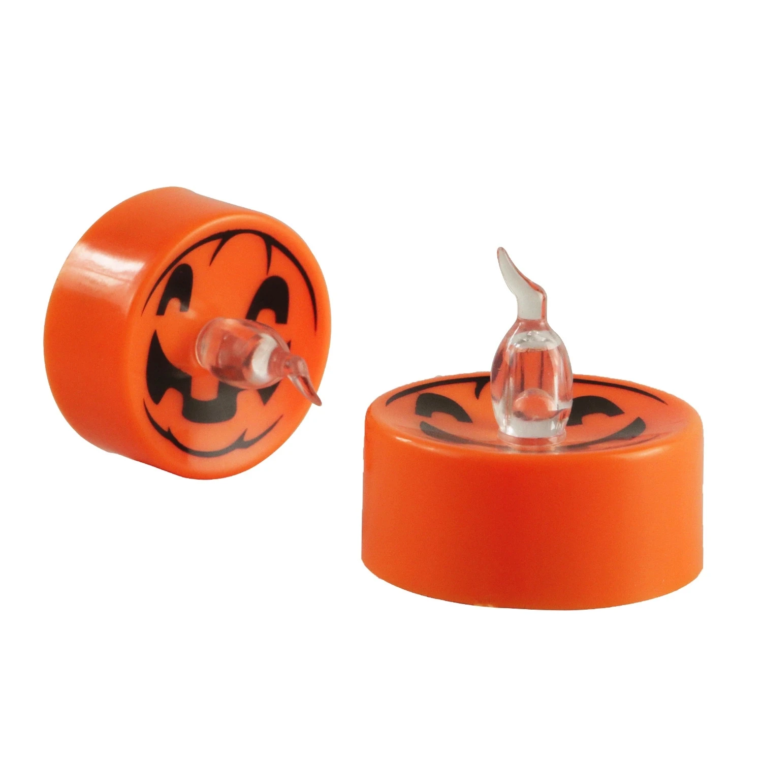 Wholesale Halloween Decor Orange Color Battery Operated Flameless 12PCS/PACK LED Tea Light Candles