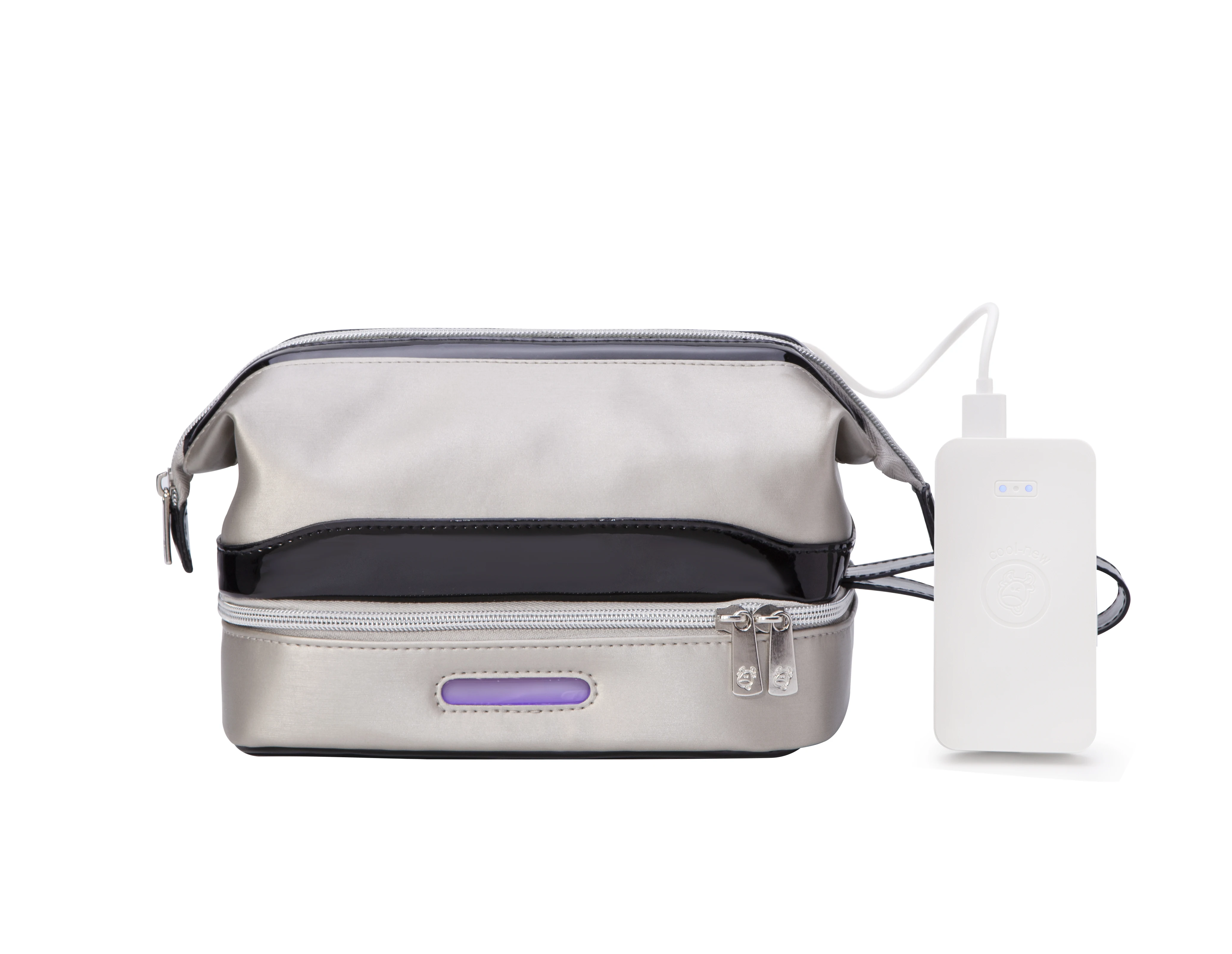 

custom pu makeup bag UV Sterilizing Wash bag disinfection custom makeup bag zipper