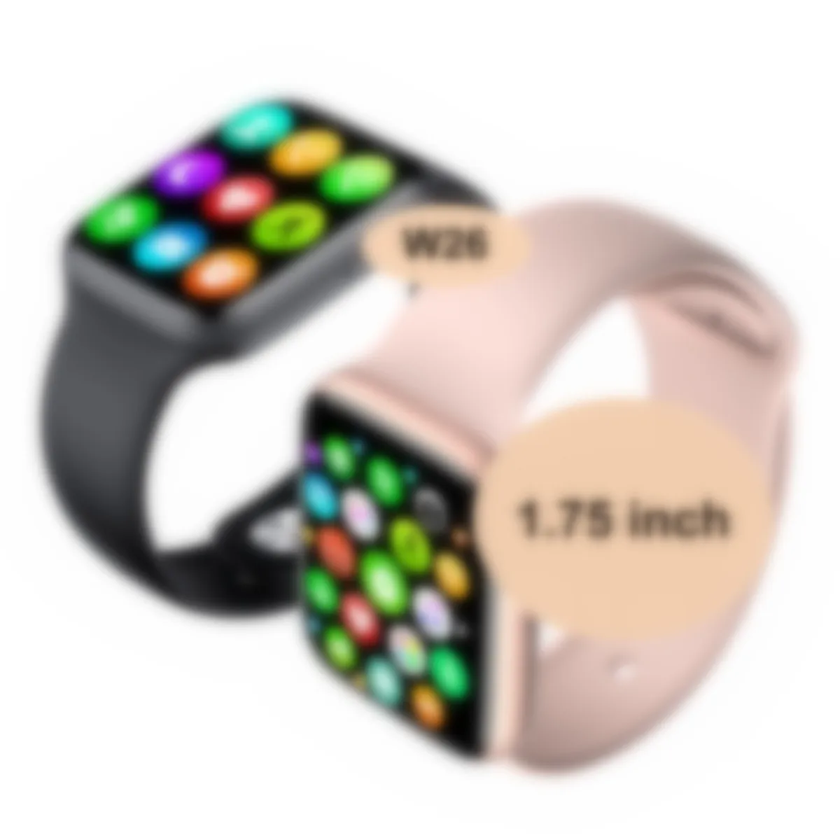 

W26 smart watch 1.75 inch 320*385 body temperature Big screen BT smart watch phone