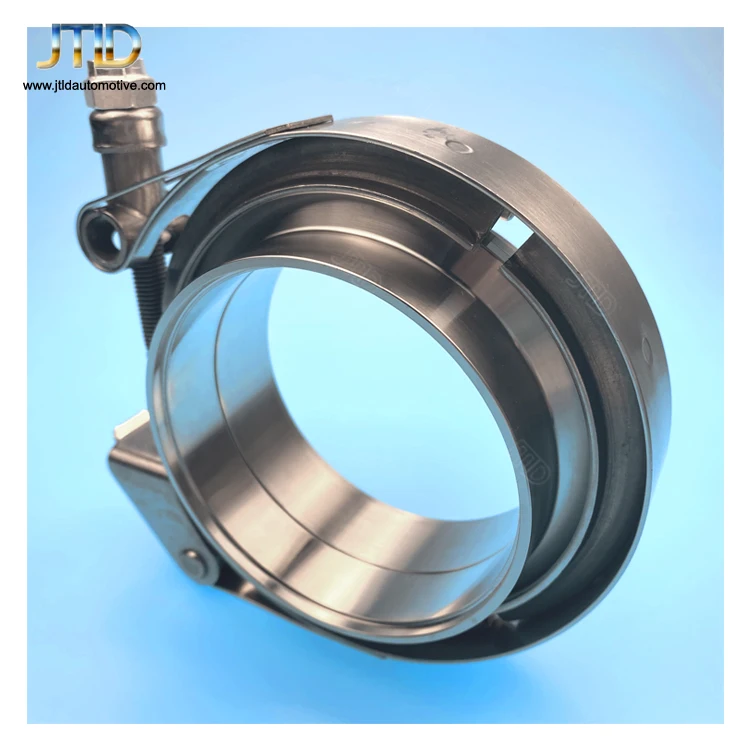 JTLD 3" V Band Clamp 3inch Stainless Steel Exhaust Flange Clamp Quick-release Male Female Kits