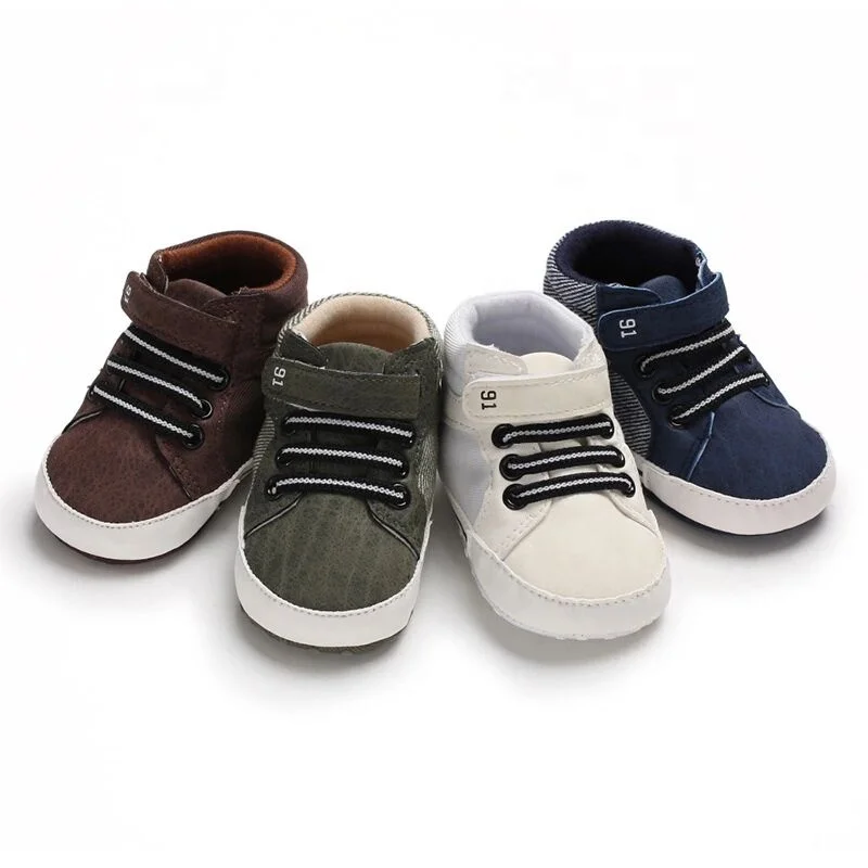 

Vintage High Ankle Infant 0-3 Month Newborn Casual Baby Boy Shoes for Toddler