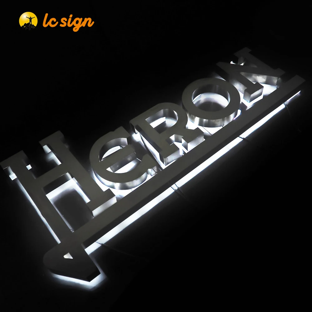 
High quality stainless steel backlit letters magnetic alphabet letters and numbers 