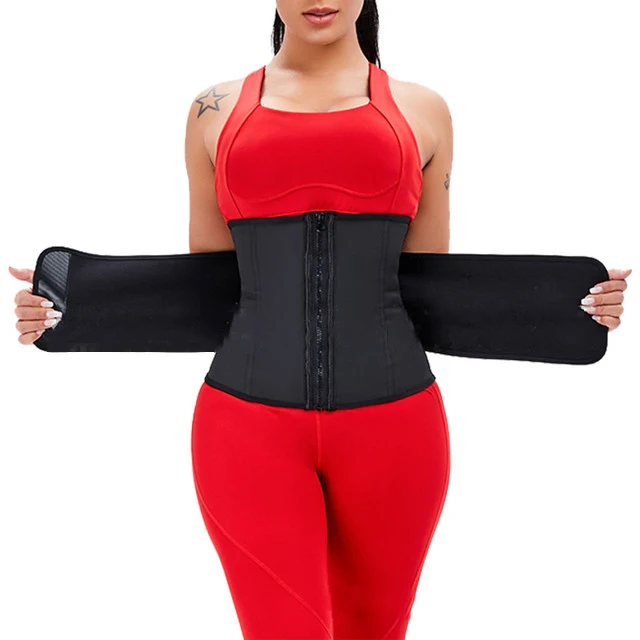 

Custom Logo 1 Strap Belt Women Fitness 9 Steel Boned Latex Waist Slimming Belts Waist Trainer