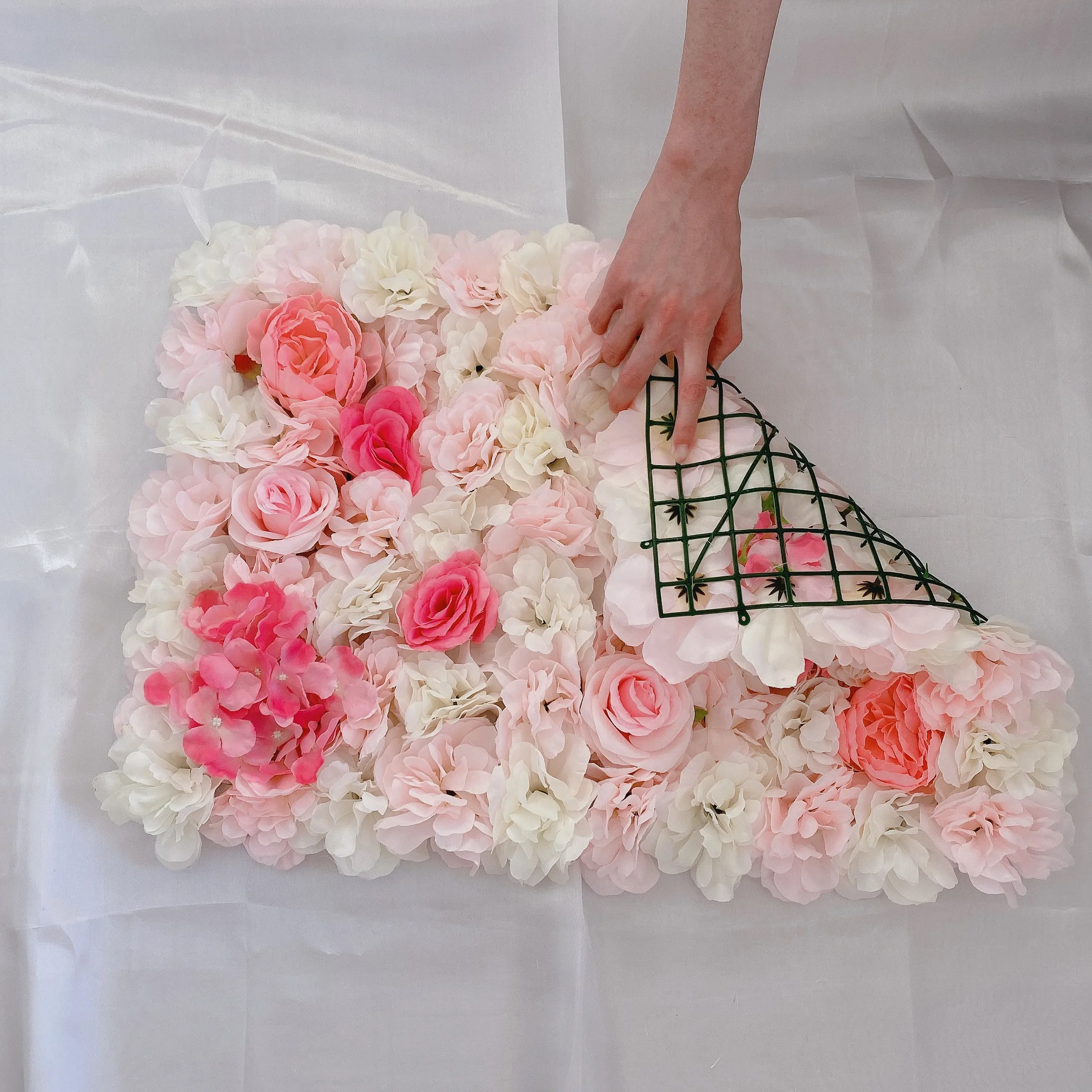 Wholesale Artificial Flower Wall Panel Silk Flower Wall Decoration