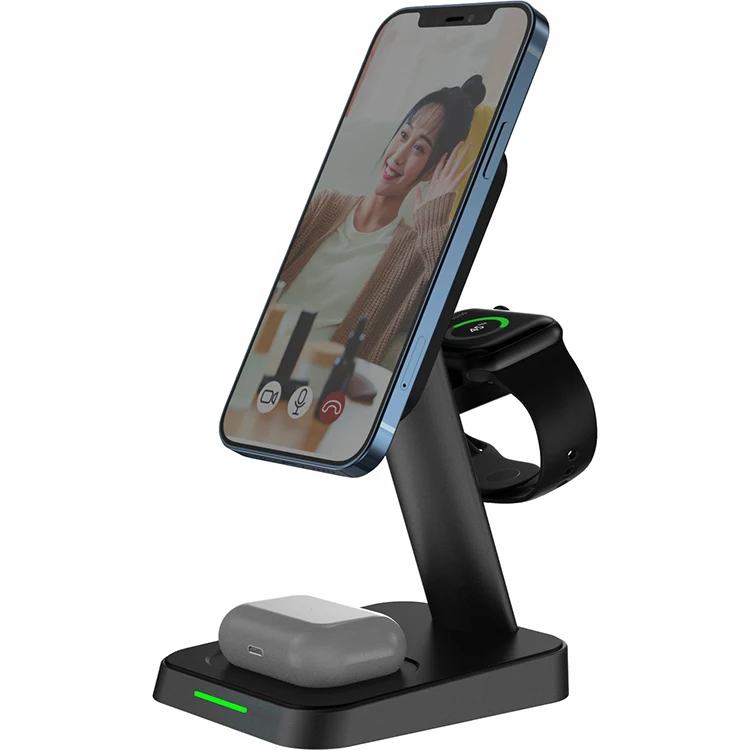 

2021 3 in 1 Fast Charging Wireless Charger Magnetic Wireless Charger Holder