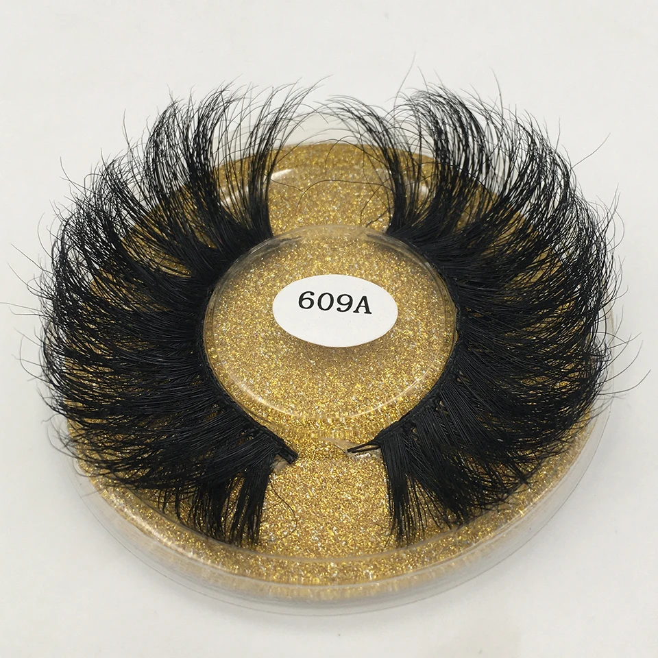 

Top Quality Mink Eyelashes Dramatic Long Lashes in Round Box Package
